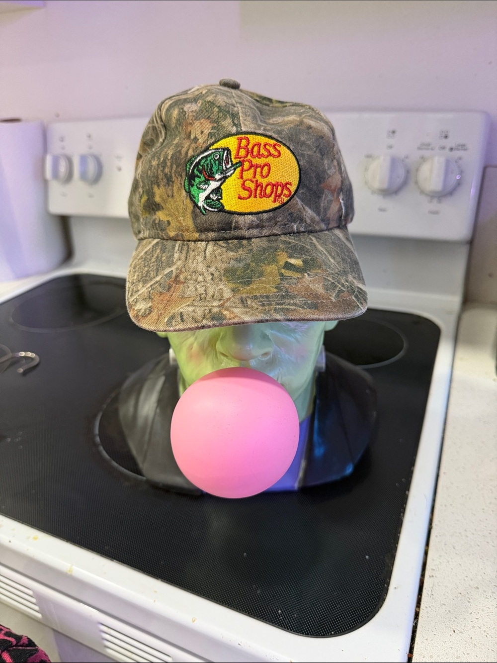 Bass Pro Shops Realtree Camo Hat with Yellow Logo Patch